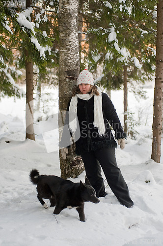 Image of Women with dog