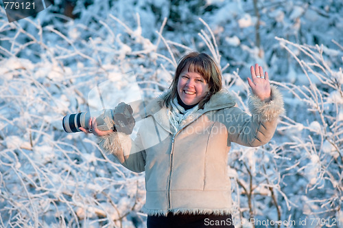 Image of Women with photo camera