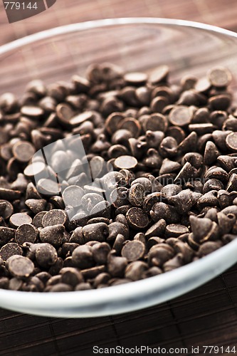 Image of Bowl of chocolate chips