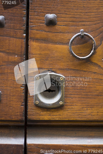 Image of Keyhole of old doorlock 7