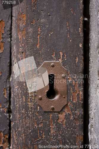 Image of Keyhole of old doorlock 8