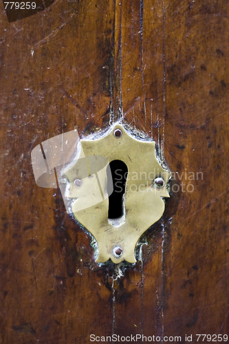 Image of Keyhole of old doorlock 9