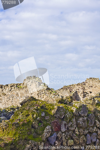 Image of landscape of pompeii ruins