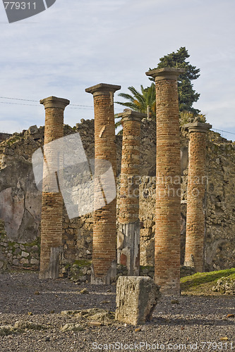 Image of landscape of pompeii ruins