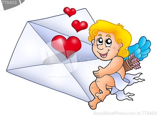 Image of Cupid holding envelope 1