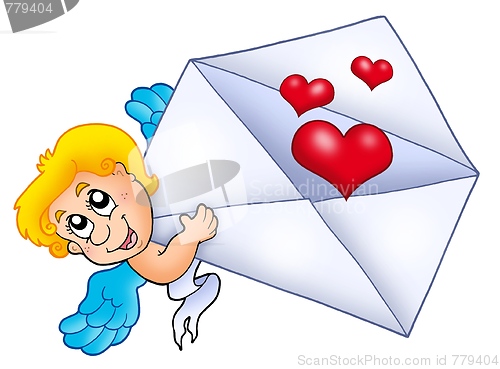 Image of Cupid holding envelope 2