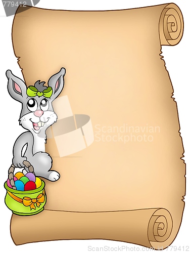 Image of Easter parchment with bunny