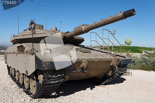 Image of New Israeli tank in museum