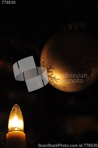 Image of christmas ornaments