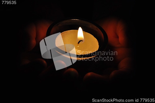 Image of Candle in a childshand