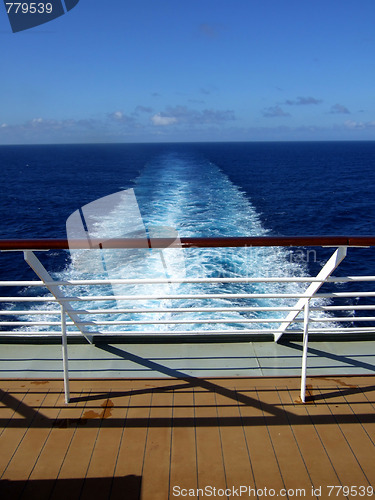 Image of Passenger Cruise ship back view