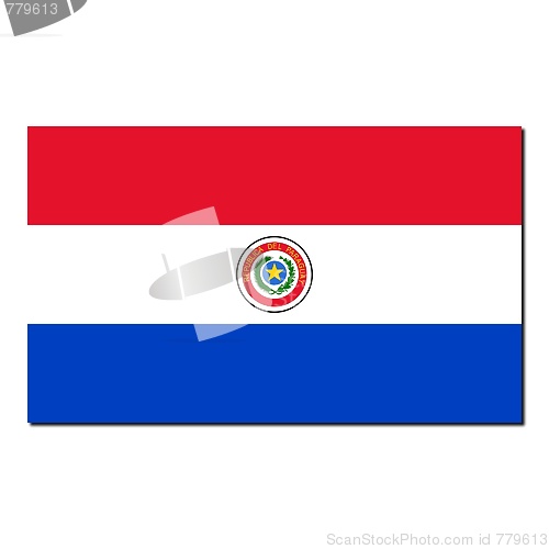 Image of The national flag of Paraguay