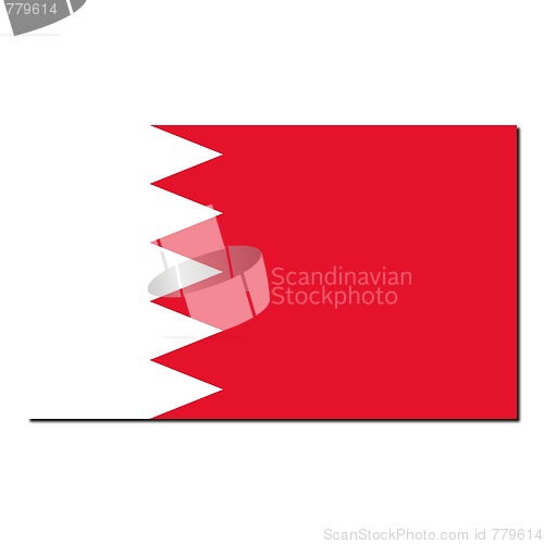 Image of The national flag of Bahrain