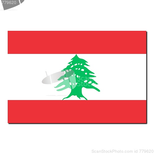 Image of The national flag of Lebanon