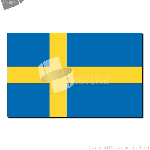 Image of The national flag of Sweden