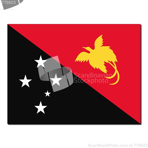 Image of The national flag of Papua New Guinea