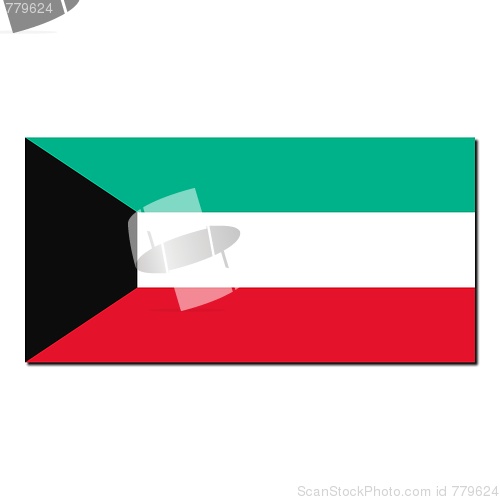 Image of The national flag of Kuwait