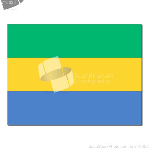 Image of The national flag of Gabon