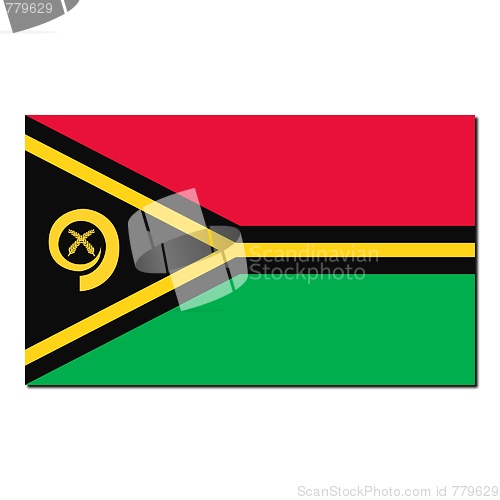 Image of The national flag of Vanuatu
