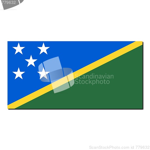Image of The national flag of Solomon Islands