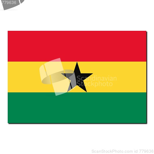 Image of The national flag of Ghana