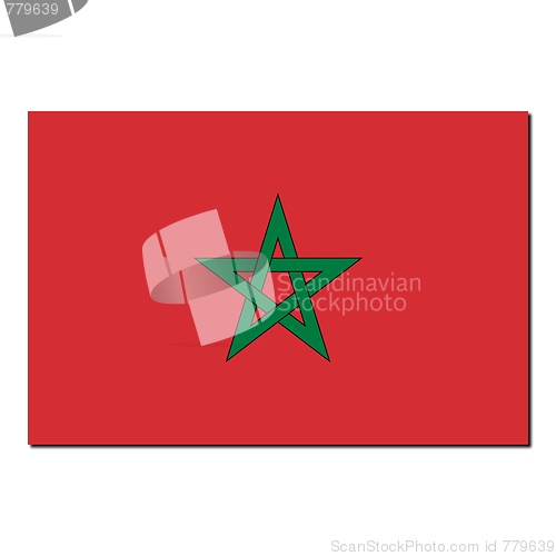 Image of The national flag of Morocco
