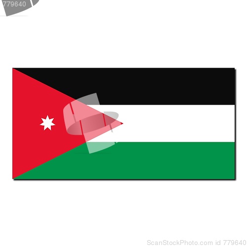 Image of The national flag of Jordan