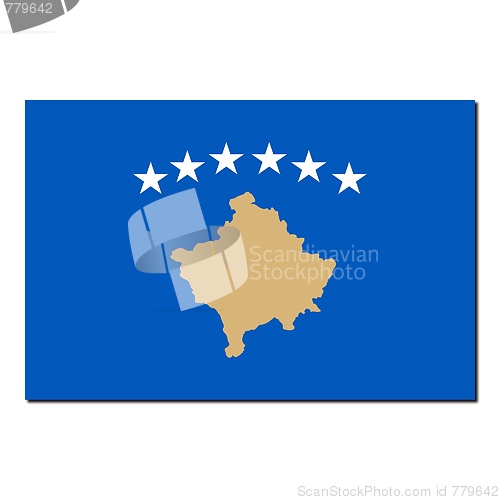 Image of The national flag of Kosovo