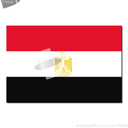 Image of The national flag of Egypt