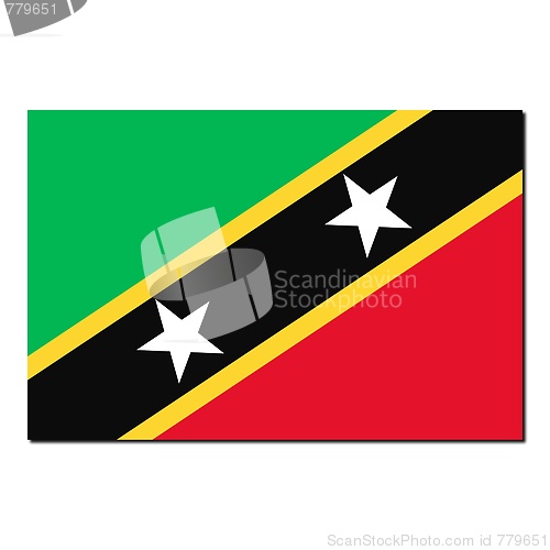 Image of The national flag of Saint Kitts and Nevis