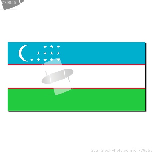 Image of The national flag of Uzbekistan