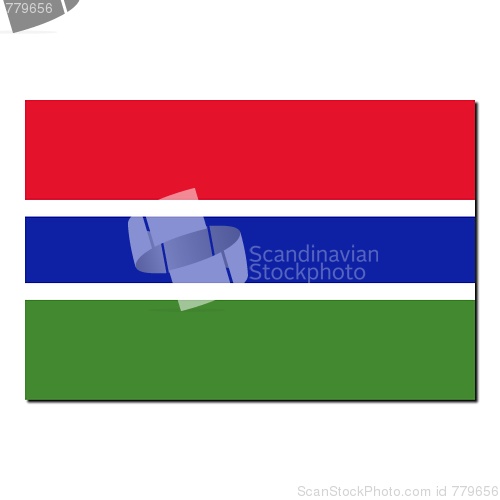 Image of The national flag of Gambia