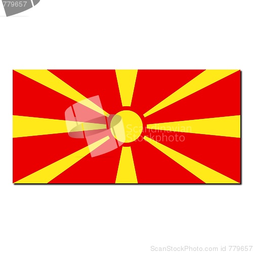 Image of The national flag of Macedonia