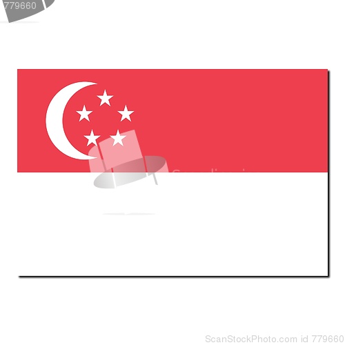 Image of The national flag of Singapore