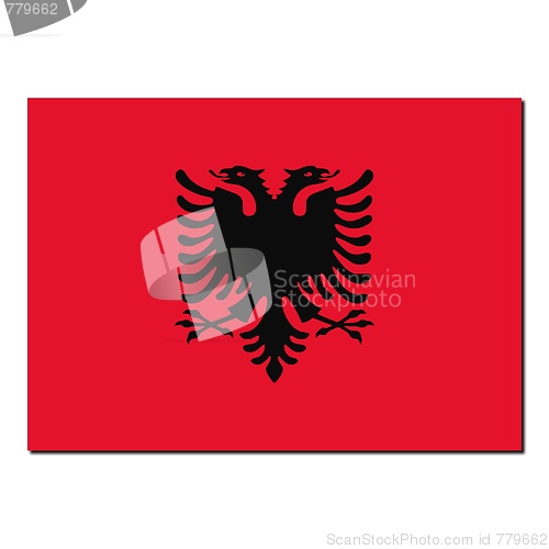 Image of The national flag of Albania