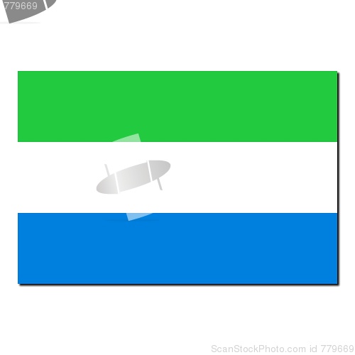 Image of The national flag of Sierra Leone