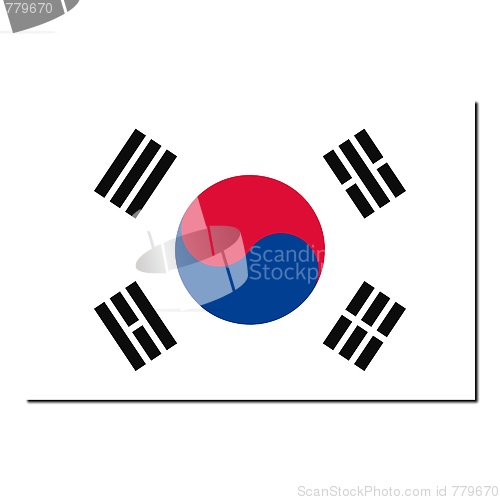 Image of The national flag of South Korea