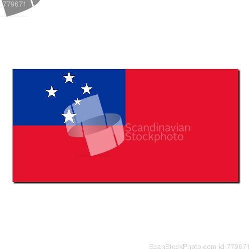 Image of The national flag of Samoa