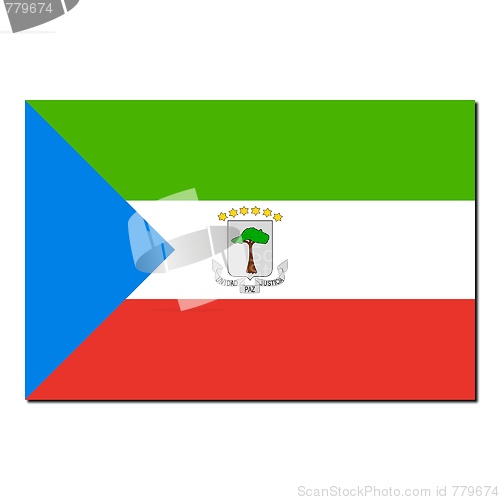 Image of The national flag of Equatorial Guinea