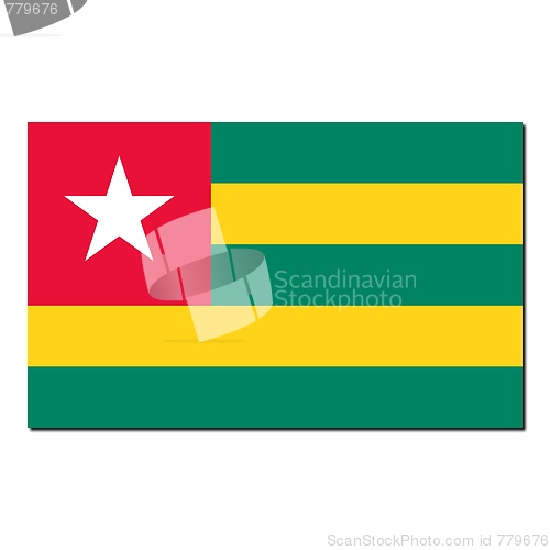 Image of The national flag of Togo