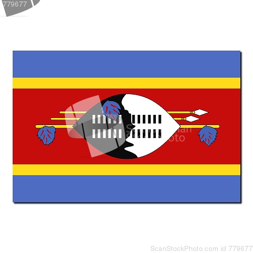 Image of The national flag of Swaziland