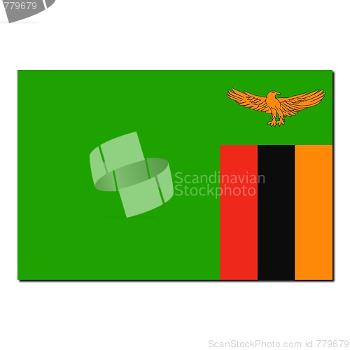 Image of The national flag of Zambia