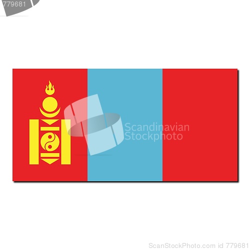 Image of The national flag of Mongolia