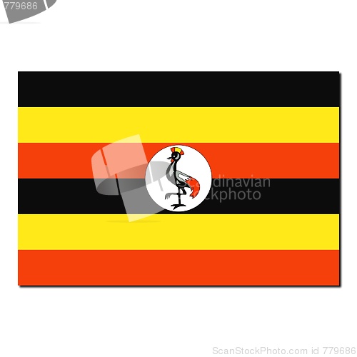 Image of The national flag of Uganda