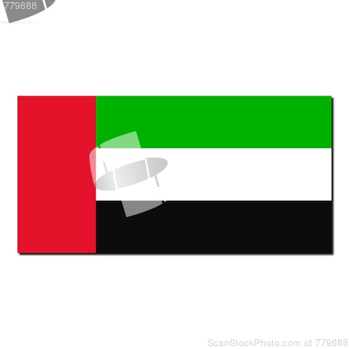 Image of The national flag of United Arab Emirates