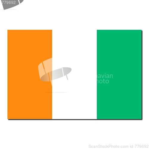 Image of The national flag of Cote Ivoire