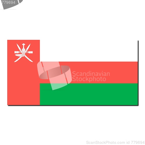 Image of The national flag of Oman