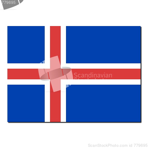 Image of The national flag of Iceland
