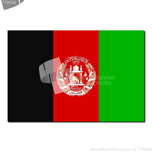 Image of The national flag of Afghanistan