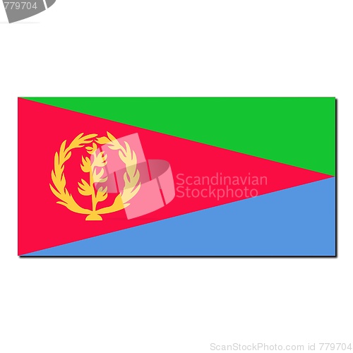 Image of The national flag of Eritrea